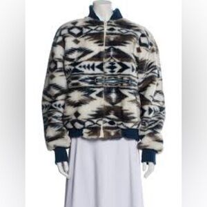 Designer DonnyBrook Aztec Patterned Bomber Jacket